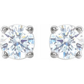 Platinum 1/3 CTW Natural Diamond Stud Earrings